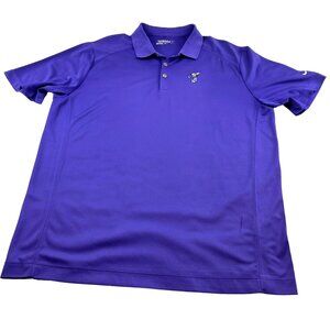 Nike Golf Men's Purple Dri Fit Shirt Mickey Mouse Disney World Sz XL Knit Polo